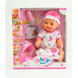Інтерактивна лялька Baby Born (бебі бон). Пупс аналог з одягом і аксесуарами 9 функцій бебі борн BL011G-S