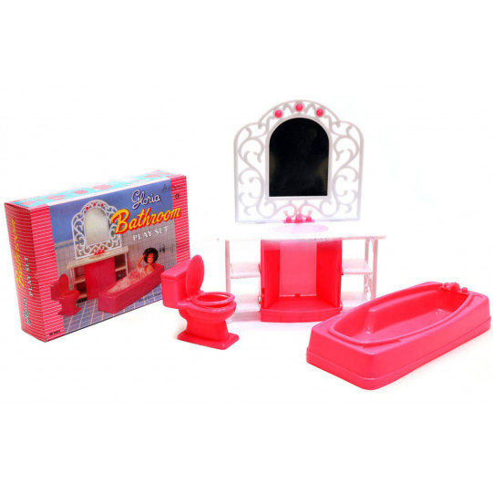 Детская игрушечная мебель Глория Gloria для кукол Барби Ванная комната 94013. Обустройте кукольный домик