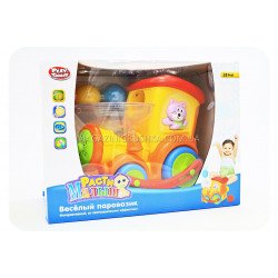 Розвиваюча іграшка для дітей «Веселий паровозик» з світлозвуковими ефектами