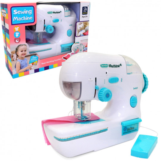 Игрушечная детская швейная машинка Sewing Machine белый защита рук свет 20*25*10 см (7920)