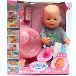 Інтерактивна лялька Baby Born (бебі бон). Пупс аналог з одягом і аксесуарами 9 функцій бебі борн 8006-453