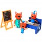 Дитячий ігровий набір фігурок «Три кота йдуть в школу» + малюємо світлом HM-182