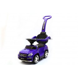 Дитяча машинка каталка-толокар Mercedes SX1578-9 бузковий, шкір сидіння, EVA колеса, MP3