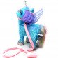 Інтерактивна м'яка іграшка «Поні» єдиноріг на повідку (блакитний), ходить, співає, ірже 30*10*35 см (M1244)