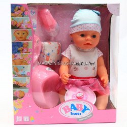 Інтерактивна лялька Baby Born (бебі бон). Пупс аналог з одягом і аксесуарами 9 функцій бебі борн BL023D
