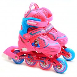 Роликовые коньки Shantou ролики р. 31-34 для девочек со светящимися колесами (YW03391)