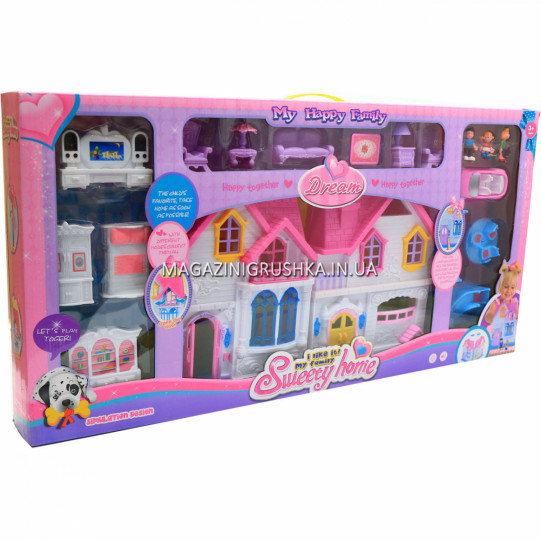 Детский игровой домик для кукол «My happy Family» (свет, звук, мебель) WD-921CD