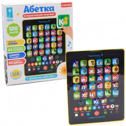 Інтерактивний планшет «Абетка» укр, кольори, рахунок, букви, 21-18,6-2 см (PL-719-17)