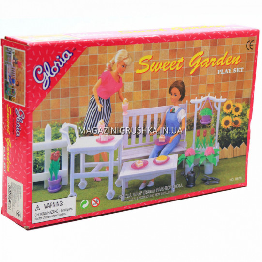 Дитяча іграшкова меблі Глорія Gloria для ляльок Барбі садові меблі 9876
