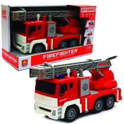 Игрушечная пожарная машинка Firefighter, свет, звук, вода, 29х10х15 см (WY851A)
