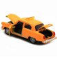 Машинка іграшкова Автопром «1: 32-36 ГАЗ-21» метал, 14 см, жовтий таксі, світло, звук, двері відчиняються (7508)