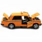 Машинка іграшкова Автопром «ВАЗ 2106: таксі» метал, 14 см, жовтий, світло, звук, двері відчиняються (7643)