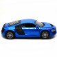 Машинка іграшкова Автопром «Audi R8» метал, 13 см, синій, світло, звук, двері відчиняються (3201D)