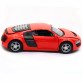Машинка іграшкова Автопром «Audi R8» метал, 13 см, червоний, світло, звук, двері відчиняються (3201D)