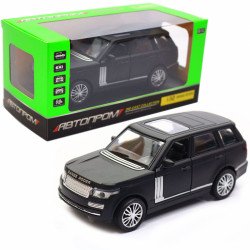 Машинка игровая автопром «Range Rover» джип, 14, черный, свет, звук, двери открываются (7860)