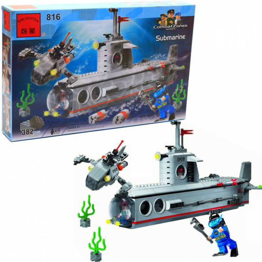 Конструктор «Военная техника» - Подводная лодка, 382 детали (816)