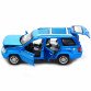 Машинка іграшкова Автопром «Jeep» (джип) метал, 14 см, синій (світло, звук, двері відчиняються) 7638