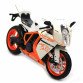 Мотоцикл Автопром Біло-помаранчевий, 16х5х10 см (7750)