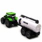 Машинка іграшкова Автопром «Зелений трактор з цистерною» (світло, звук, пластик) 7925ABCD
