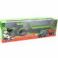 Машинка іграшкова Автопром «Зелений трактор з відкритим причепом» (світло, звук, пластик) 7925ABCD