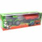 Машинка іграшкова Автопром «Зелений трактор з червоним причепом» (світло, звук, пластик) 7925ABCD
