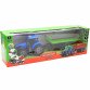 Машинка іграшкова Автопром «Синій трактор з відкритим причепом» (світло, звук, пластик) 7925ABCD