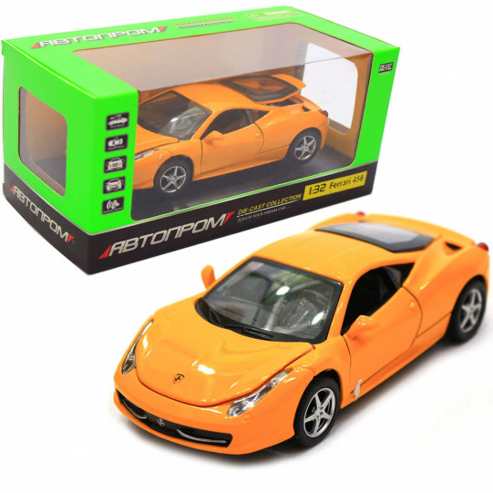 Машинка игровая автопром Ferrari 458 Желтый (321C)