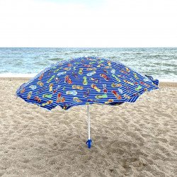 Зонт пляжный №7 Синий с тапочками (диаметр - 2.4 м) МН-0041
