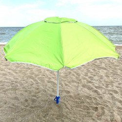 Зонт пляжный антиветер d-2.0м, серебро Stenson, салатовый (MH-2684)