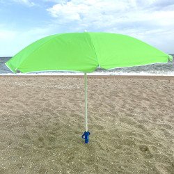 Зонт пляжный d-2,5 м, зеленый, спицы карбон, серебро (MH-3322-G)
