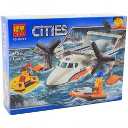 Конструктор «Cities» місто Bela - Рятувальний літак берегової охорони, 153 деталей (10751)