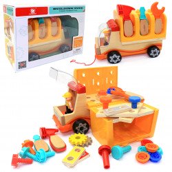 Деревянная развивающая игрушка Top Bright Машина-грузовик передвижная мастерская/набор инструментов (120312)