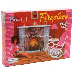 Детская игрушечная мебель Глория Gloria для кукол Барби «Камин» (96006)