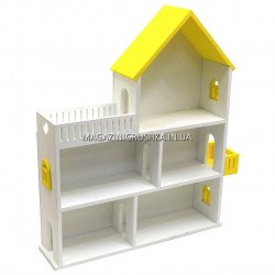Іграшковий дерев'яний ляльковий будиночок Марія (жовтий). Облаштуйте будиночок для ляльок LOL
