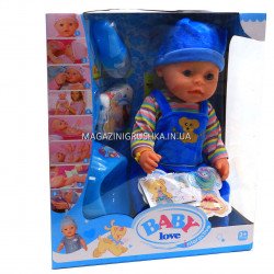 Інтерактивна лялька Baby Born (бебі бон). Пупс з одягом і аксесуарами, 8 функцій бебі борн, 43 см (BL033E)
