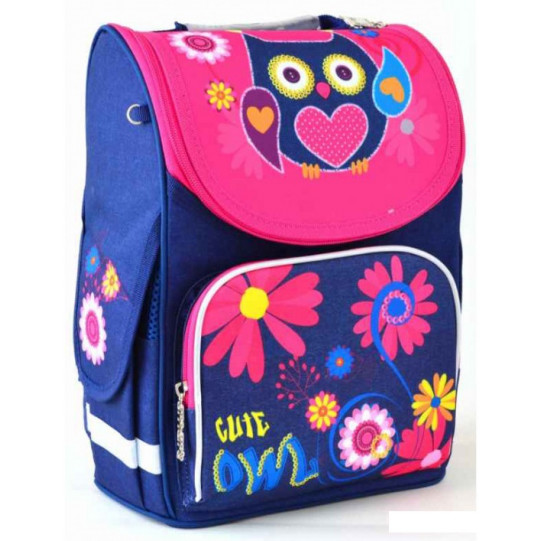 Рюкзак школьный каркасный Smart Colorful Синий с розовым (554147)