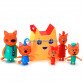 Дитячий ігровий набір фігурок «Три кота і будиночок», 5 фігурок (PS657)