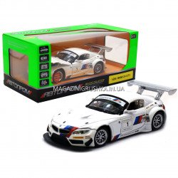 Машинка игровая автопром «BMW Z4 GT3», 18 см, свет, звук, двери открываются, белый (68251A)