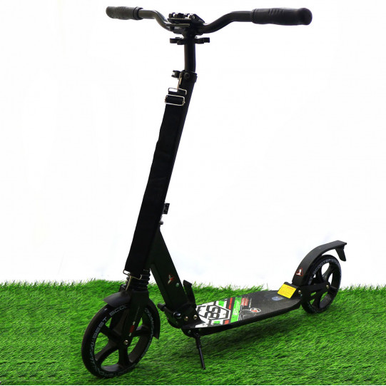 Самокат двоколісний BEST SCOOTER зелений, 2 амортизатора, колеса PU - 200 мм (33006)