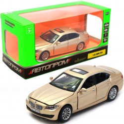 Машинка игровая автопром «BMW 535» 1:32, 14, золотистый, свет, звук, двери открываются (6605)