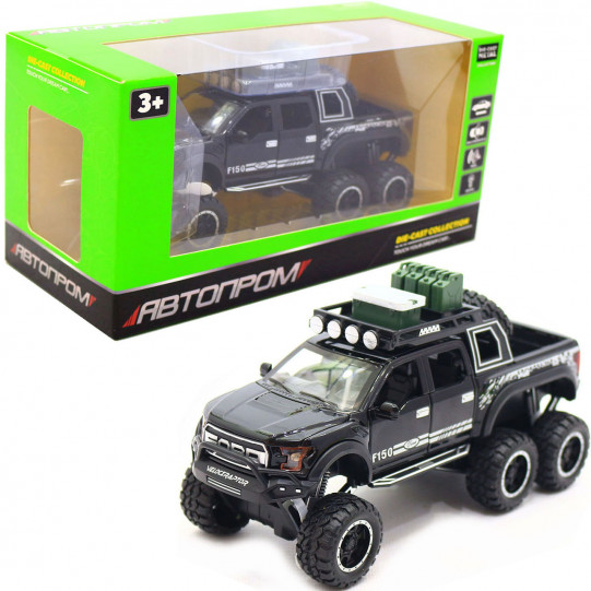 Машинка игровая Автопром Raptor F150 Черный со световыми и звуковыми эффектами (7682)