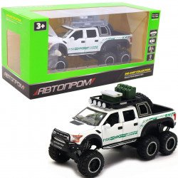 Машинка игровая Автопром Raptor F150 Белый со световыми и звуковыми эффектами (7682)