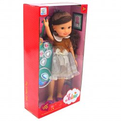 Кукла Yelena в коричневом платье с аксессуарами 89026