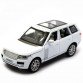 Машинка іграшкова Автопром «Range Rover» джип, метал, 15 см, білий (світло, звук, двері відчиняються) 7639