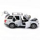 Машинка іграшкова Автопром «Range Rover» джип, метал, 15 см, білий (світло, звук, двері відчиняються) 7639