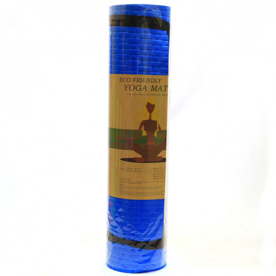 Килимок для йоги та фітнесу Shantou Синій йогамат 180х61х0,7 см (MS 2129)