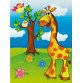Розпис по полотну «Веселий жирафик» 18 * 24 см (КНО7100)