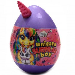 Игровой набор Данко Тойс «Unicorn Surprise Box» Яйцо единорога, фиолетовое русский язык, 30х20 см (USB-01-01)