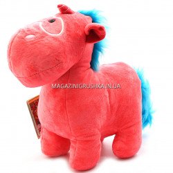 Мягкая игрушка «Пони-единорог 3», розовый, мех искусственный, 35х13х30 см (25053-7)