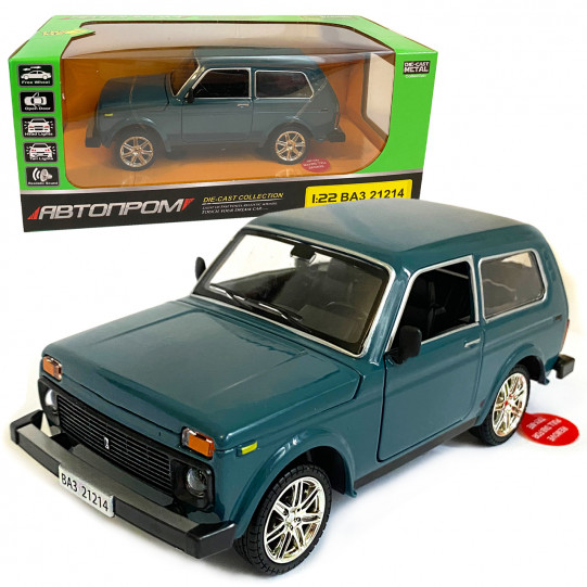 Игрушечная машинка металлическая ВАЗ Lada Niva «Автопром», синий, 17*8*7, (21214)